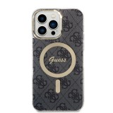 Guess 4G IML MagSafe Zadní Kryt pro iPhone 14 Pro Max Black