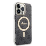 Guess 4G IML MagSafe Zadní Kryt pro iPhone 14 Pro Max Black