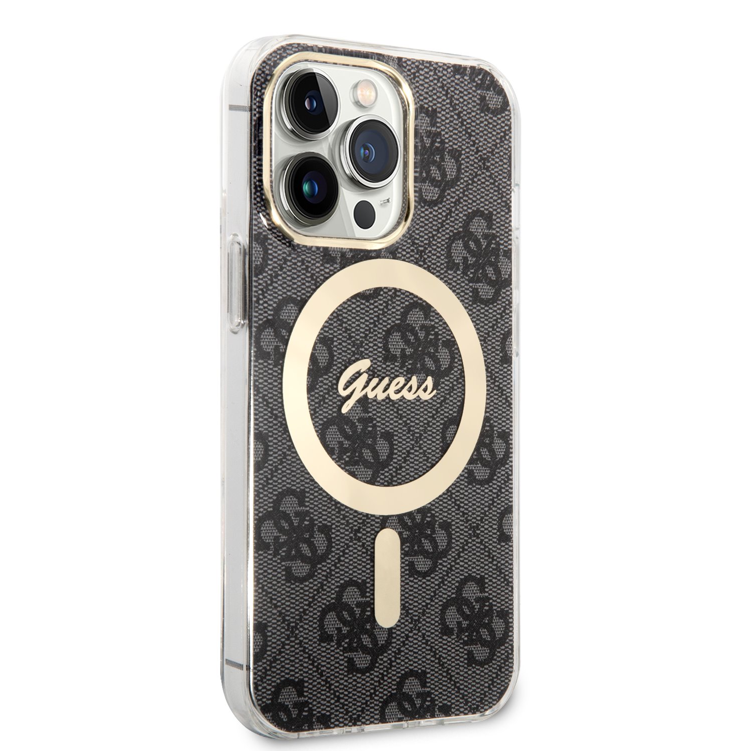 Guess 4G IML MagSafe Zadní Kryt pro iPhone 13 Pro Black