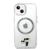 Karl Lagerfeld IML Karl and Choupette NFT MagSafe Zadní Kryt pro iPhone 13 Transparent