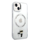 Karl Lagerfeld IML Karl and Choupette NFT MagSafe Zadní Kryt pro iPhone 14 Transparent