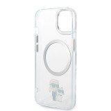 Karl Lagerfeld IML Karl and Choupette NFT MagSafe Zadní Kryt pro iPhone 14 Transparent