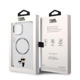 Karl Lagerfeld IML Karl and Choupette NFT MagSafe Zadní Kryt pro iPhone 14 Transparent