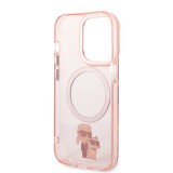 Karl Lagerfeld IML Karl and Choupette NFT MagSafe Zadní Kryt pro iPhone 14 Pro Max Pink