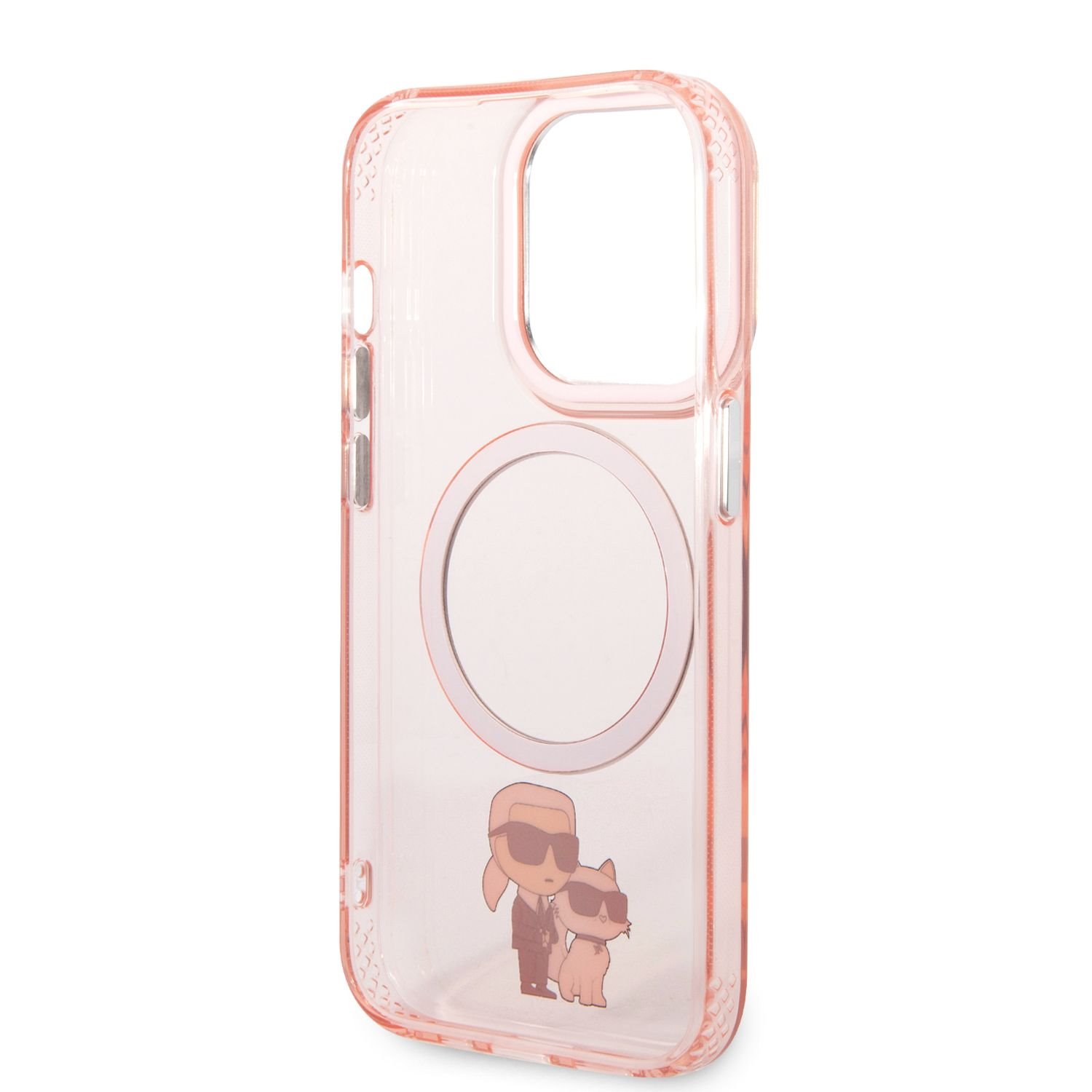 Karl Lagerfeld IML Karl and Choupette NFT MagSafe Zadní Kryt pro iPhone 14 Pro Max Pink