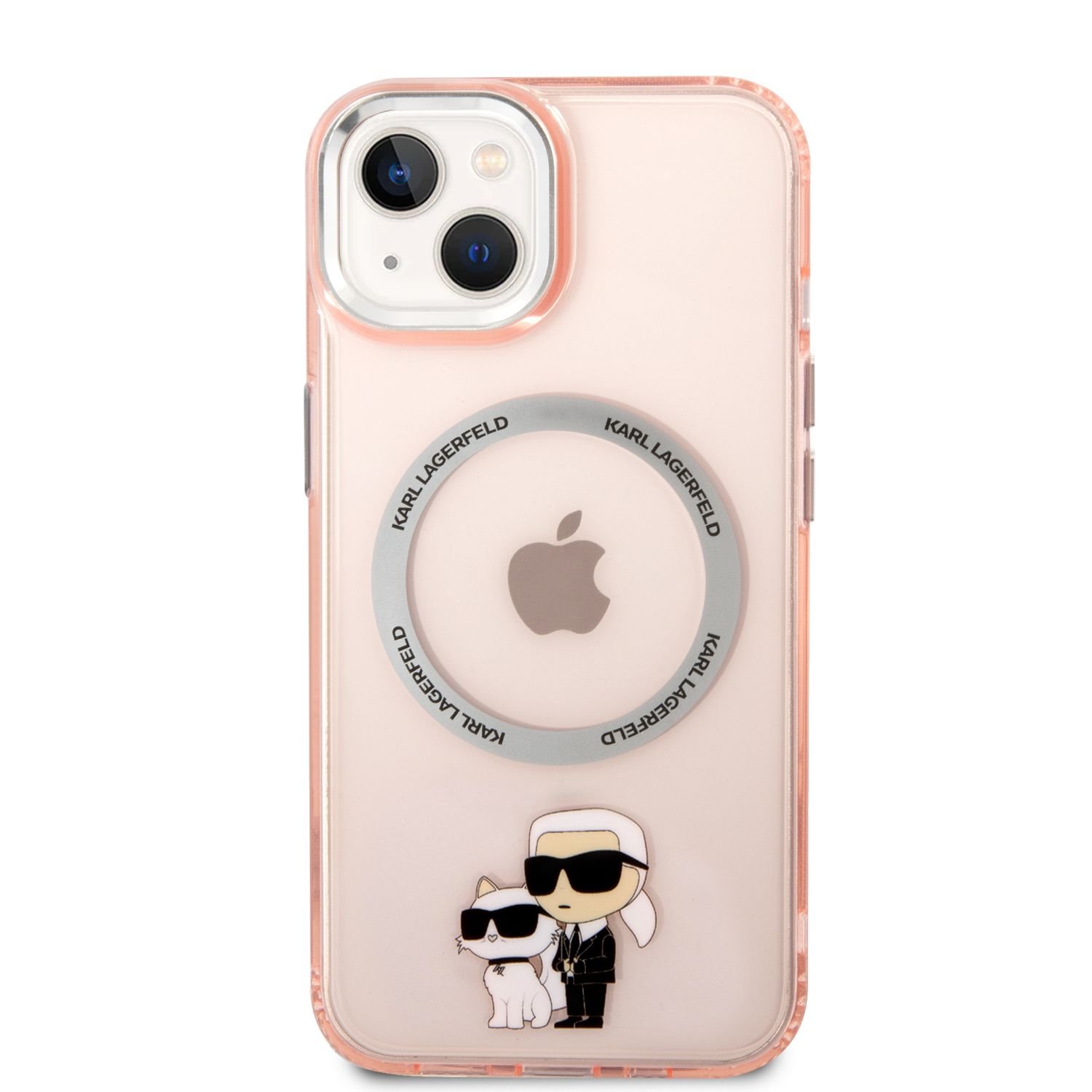 Karl Lagerfeld IML Karl and Choupette NFT MagSafe Zadní Kryt pro iPhone 14 Plus Pink