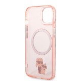 Karl Lagerfeld IML Karl and Choupette NFT MagSafe Zadní Kryt pro iPhone 14 Pink