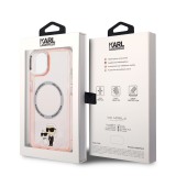 Karl Lagerfeld IML Karl and Choupette NFT MagSafe Zadní Kryt pro iPhone 14 Pink