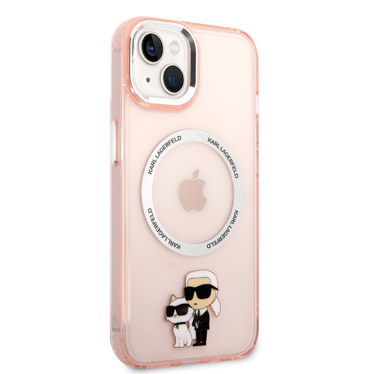 Karl Lagerfeld IML Karl and Choupette NFT MagSafe Zadní Kryt pro iPhone 14 Pink
