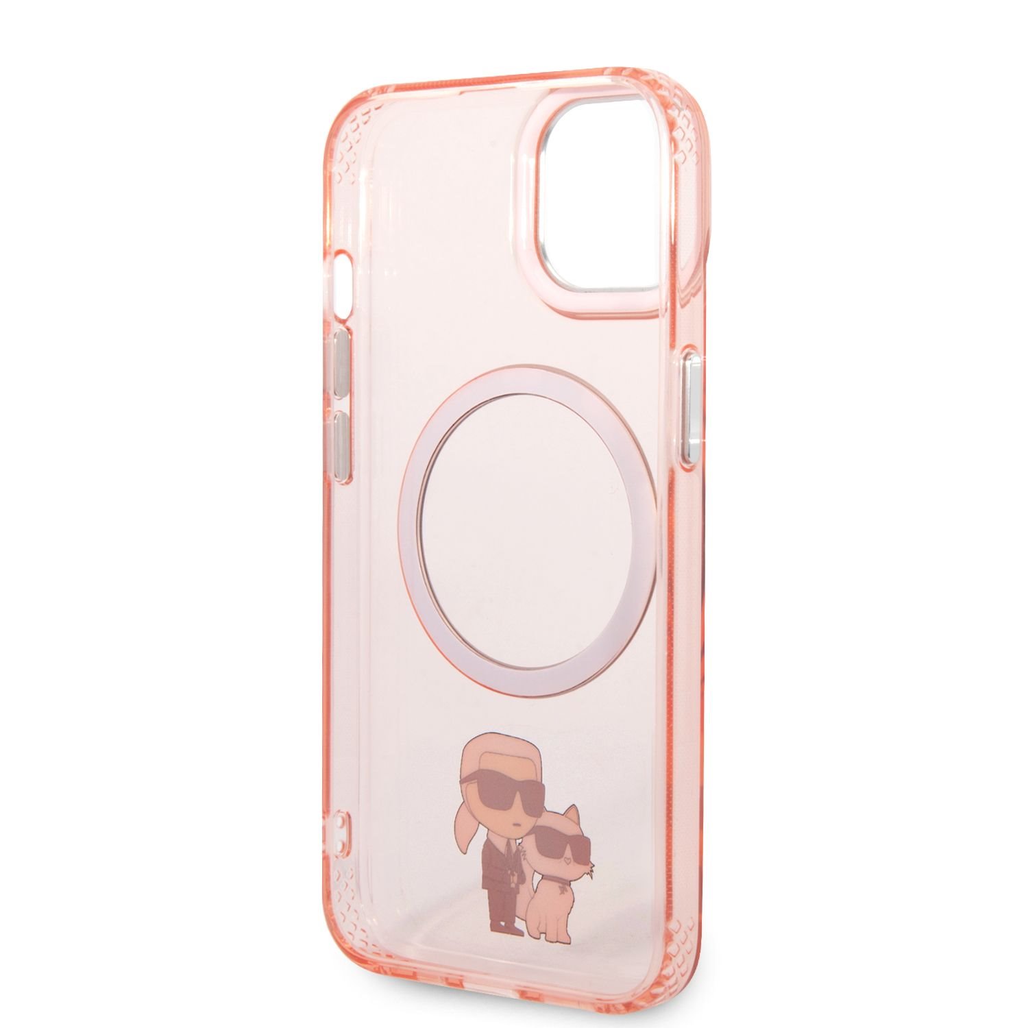 Karl Lagerfeld IML Karl and Choupette NFT MagSafe Zadní Kryt pro iPhone 14 Pink