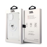 Karl Lagerfeld IML Choupette MagSafe Zadní Kryt pro iPhone 15 Transparent