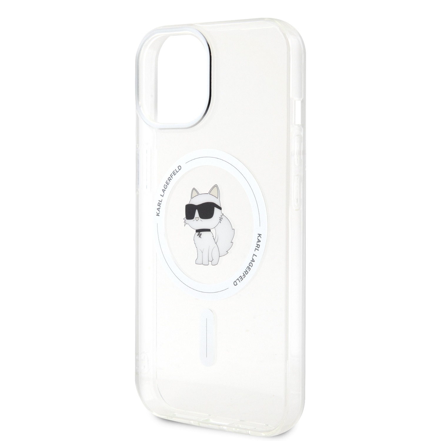 Karl Lagerfeld IML Choupette MagSafe Zadní Kryt pro iPhone 15 Transparent