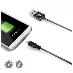 Dátový USB kábel CELLY s konektorom microUSB, čierny
