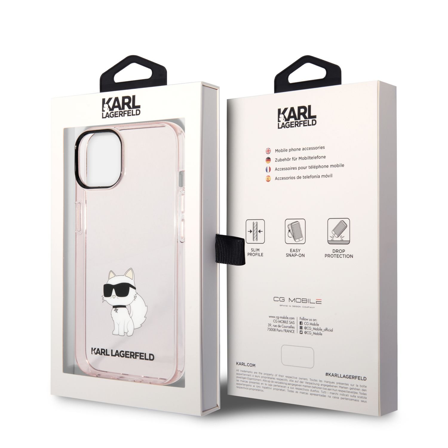 Karl Lagerfeld IML Choupette NFT Zadní Kryt pro iPhone 14 Pink
