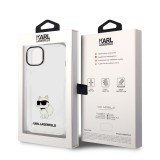 Karl Lagerfeld IML Choupette NFT Zadní Kryt pro iPhone 14 Plus Transparent