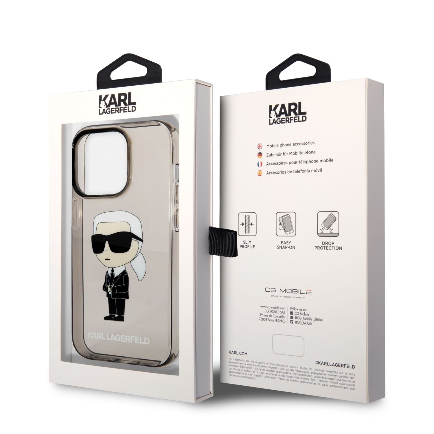 Karl Lagerfeld IML Ikonik NFT Zadní Kryt pro iPhone 14 Pro Max Black