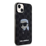 Karl Lagerfeld IML Ikonik Monogram Zadní Kryt pro iPhone 15 Plus Black
