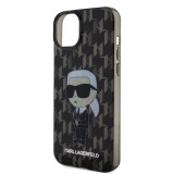 Karl Lagerfeld IML Ikonik Monogram Zadní Kryt pro iPhone 15 Plus Black