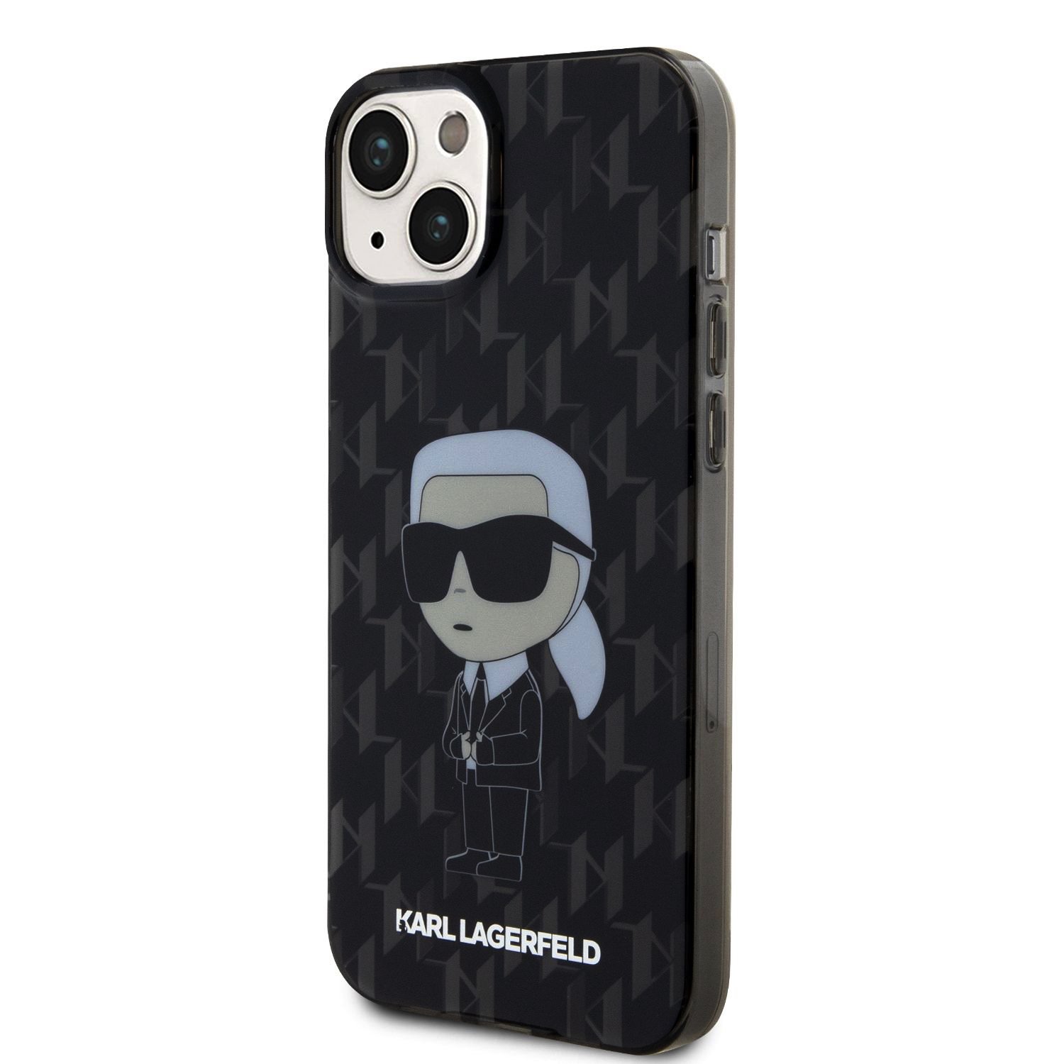 Karl Lagerfeld IML Ikonik Monogram Zadní Kryt pro iPhone 15 Plus Black