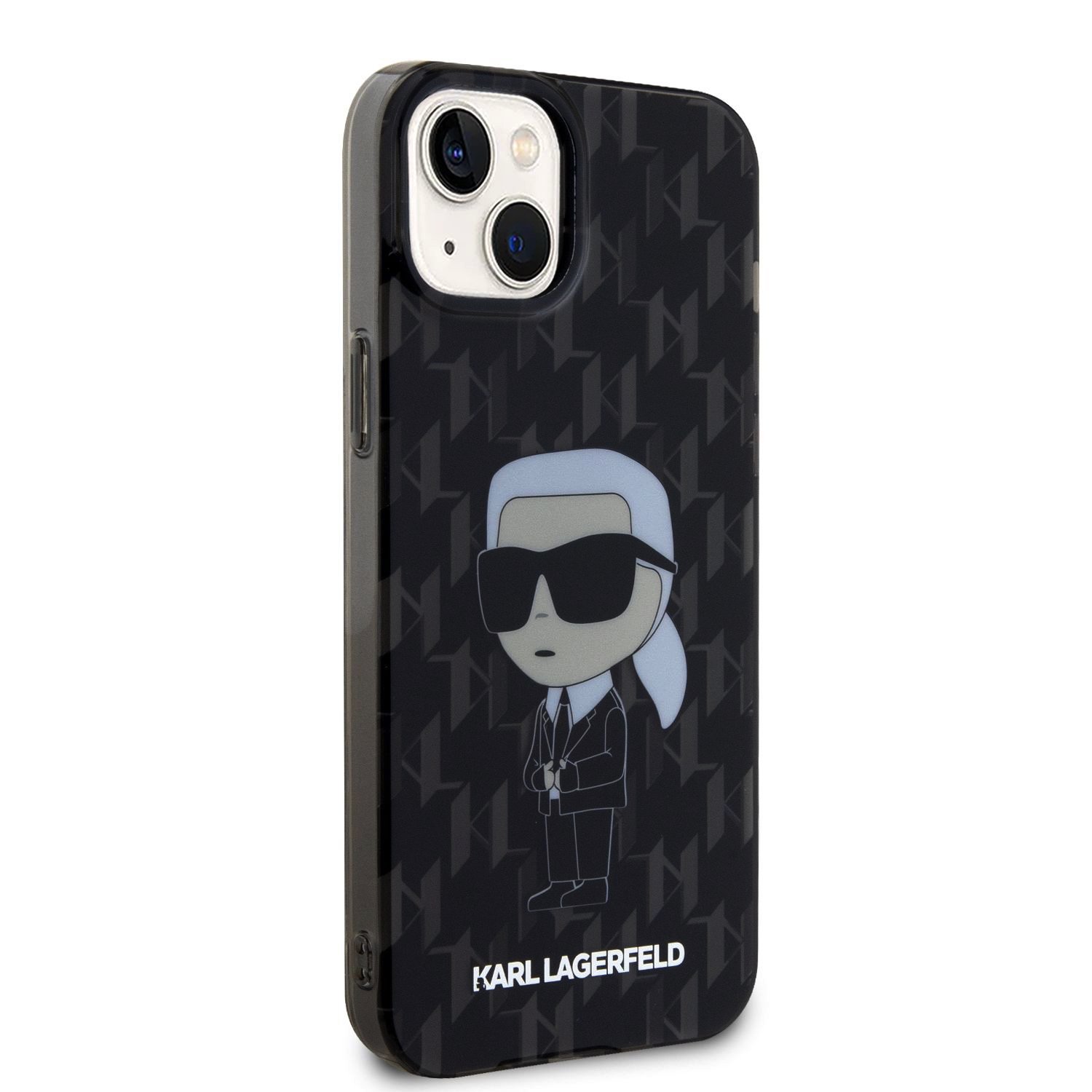 Karl Lagerfeld IML Ikonik Monogram Zadní Kryt pro iPhone 15 Plus Black
