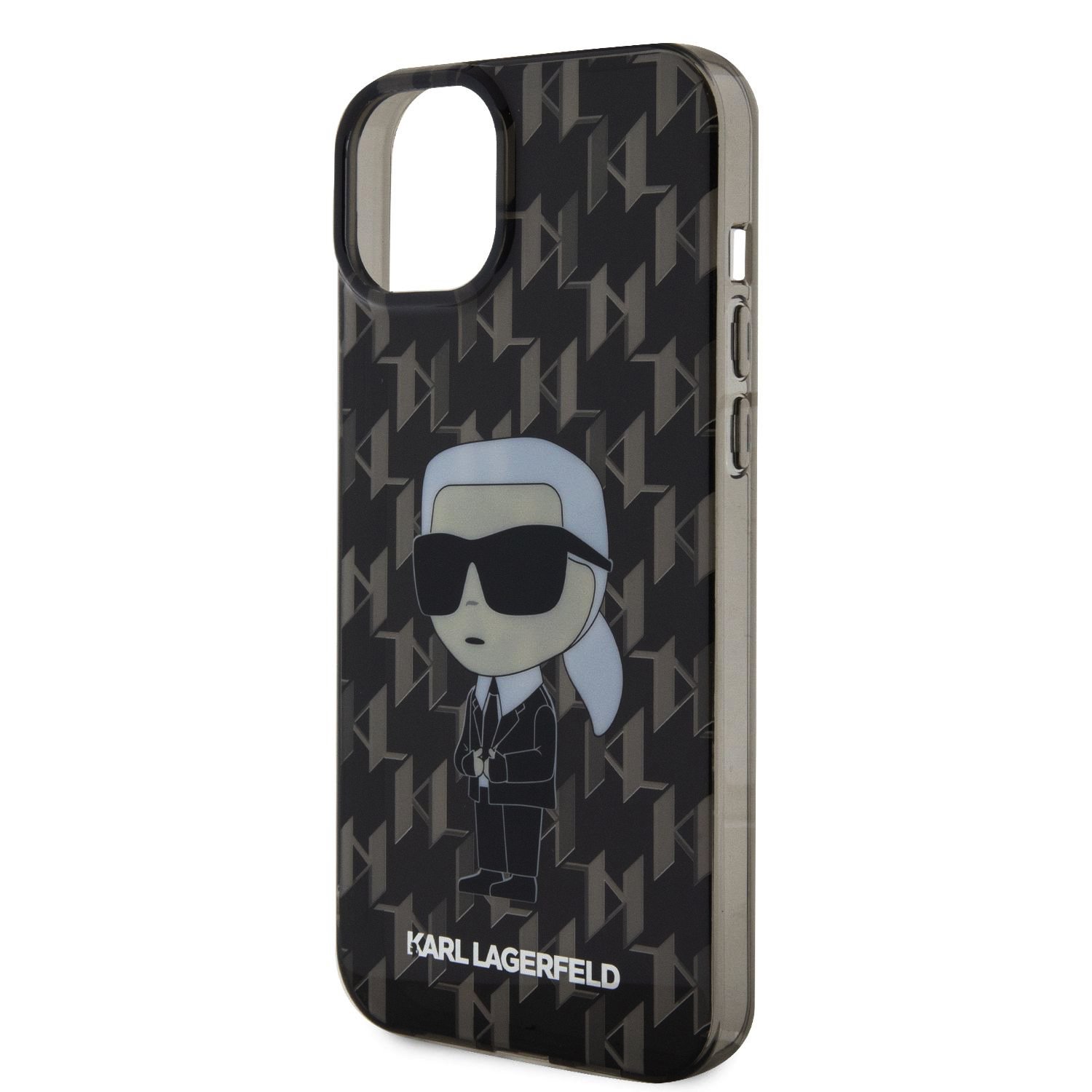 Karl Lagerfeld IML Ikonik Monogram Zadní Kryt pro iPhone 15 Plus Black