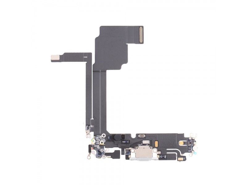 Nabíjacia doska a flex pre Apple iPhone 15 Pro Max biely titán