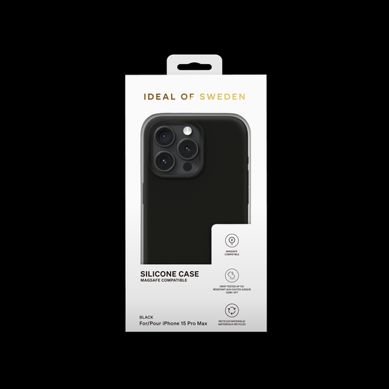 Silikónový ochranný kryt s MagSafe iDeal Of Sweden pre Apple iPhone 15 Pro Max, black