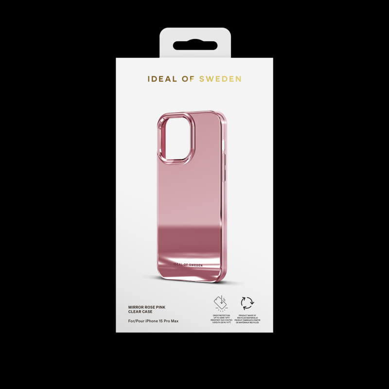 Ochranný kryt Clear Case iDeal Of Sweden pre iPhone 15 Pro Max, mirror pink