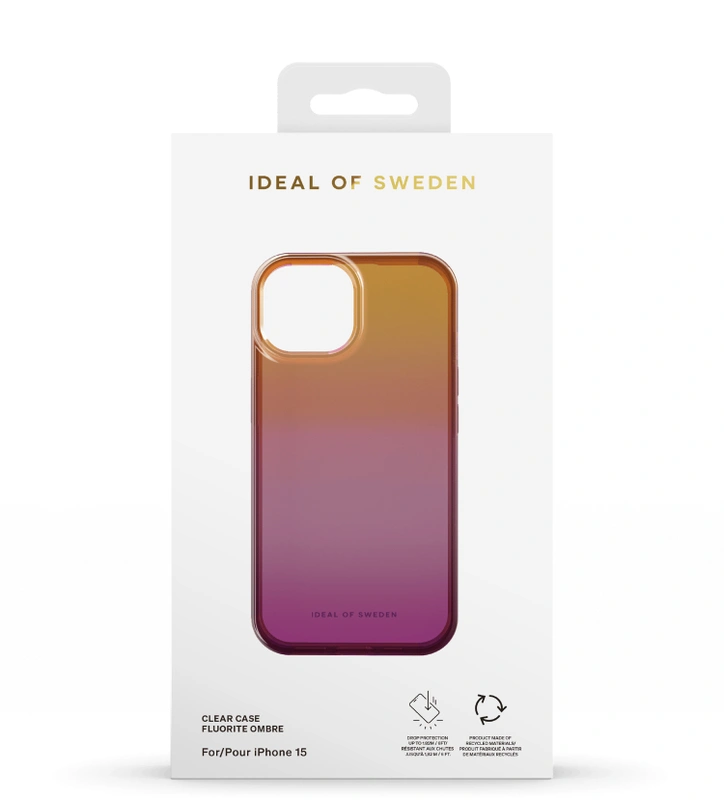 Ochranný kryt Clear Case iDeal Of Sweden pre iPhone 15, vibrant ombre