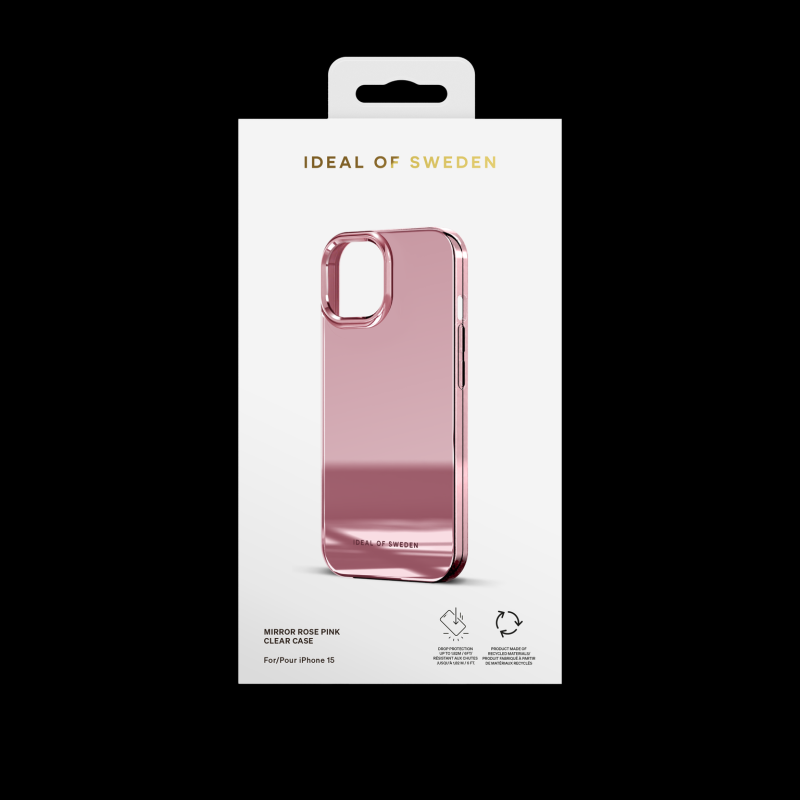 Ochranný kryt Clear Case iDeal Of Sweden pre iPhone 15, mirror pink