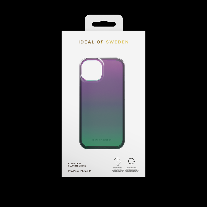 Ochranný kryt Clear Case iDeal Of Sweden pre iPhone 15, fluorite ombre