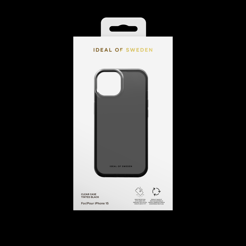 Ochranný kryt Clear Case iDeal Of Sweden pre iPhone 15, tinted black