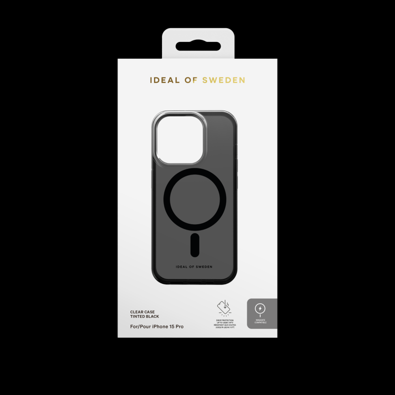 Ochranný kryt Clear Case s Magsafe iDeal Of Sweden pre Apple iPhone 15 Pro, tinted black