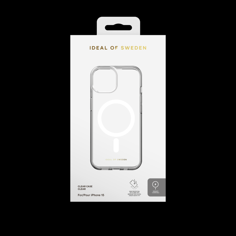 Ochranný kryt Clear Case s Magsafe iDeal Of Sweden pre Apple iPhone 15, transparentný