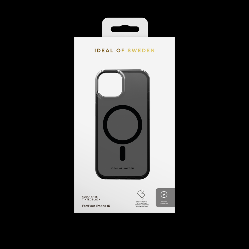 Ochranný kryt Clear Case s Magsafe iDeal Of Sweden pre Apple iPhone 15, tinted black