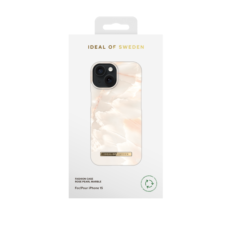 Ochranný kryt Fashion iDeal Of Sweden pre Apple iPhone 15, rose pearl marble