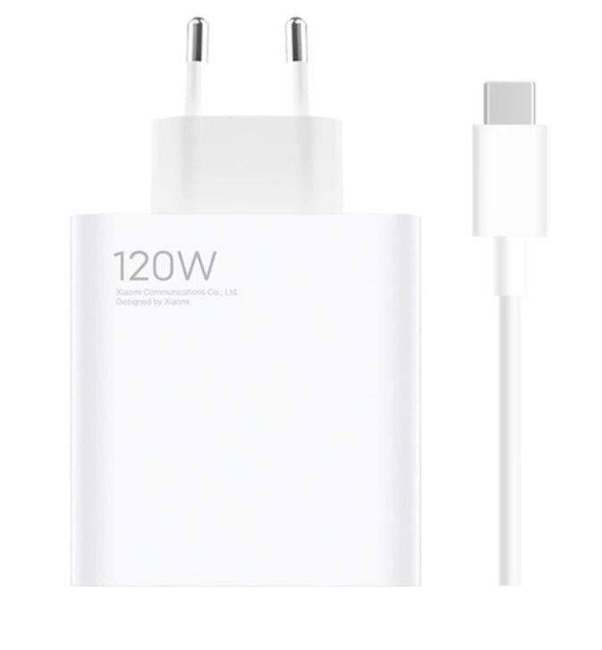 Xiaomi MDY-13-EE USB-A 120W Cestovná Nabíjačka + USB-C Dátový Kábel White (Bulk)