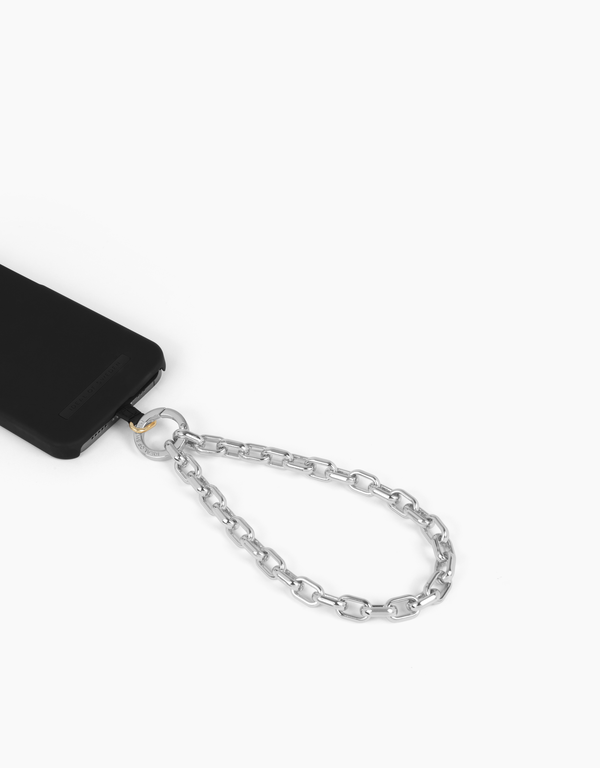 Korálkový přívěšek na ruku pro telefony se zadním krytem, stříbrná
