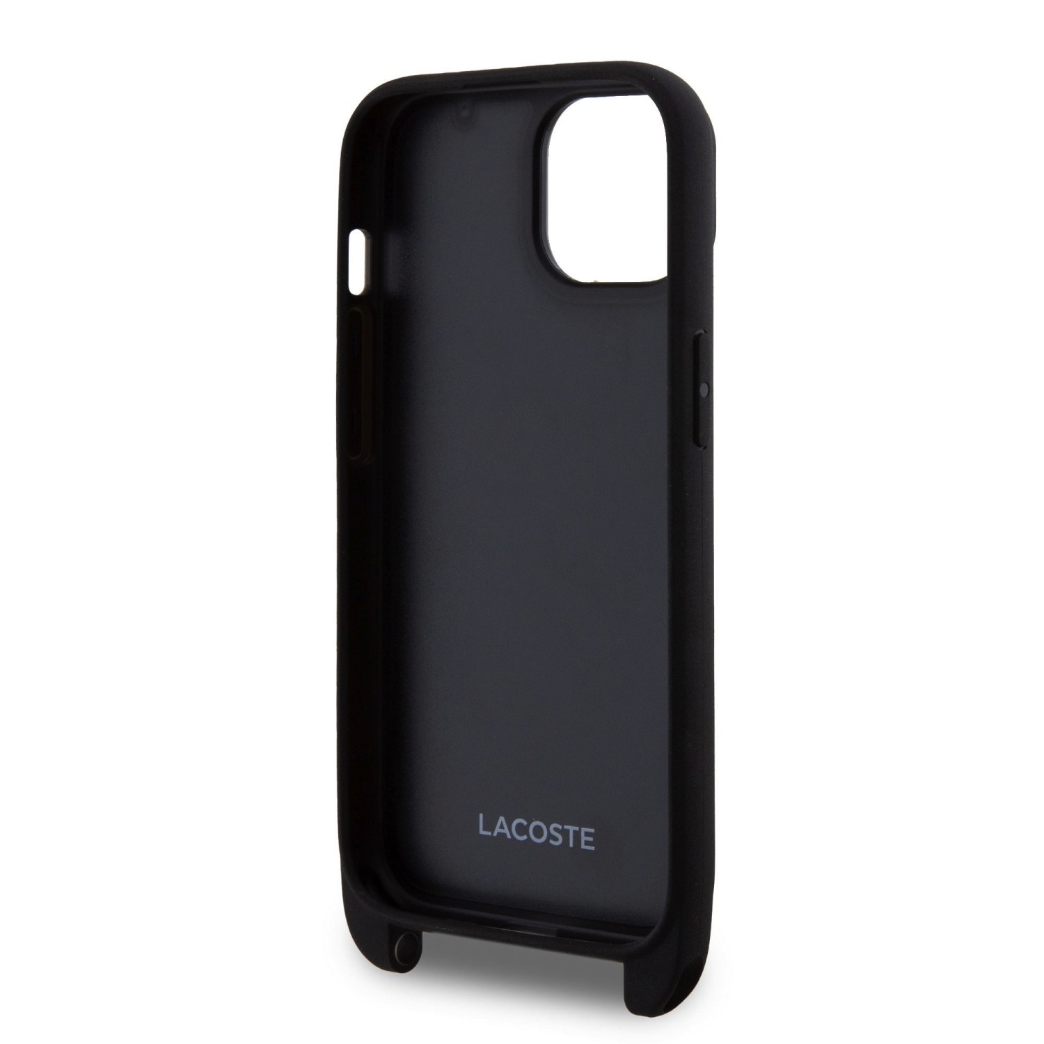 Lacoste Iconic Petit Pique Crossbody Woven Logo Zadní Kryt pro iPhone 15 Black