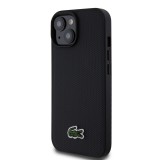 Lacoste Iconic Petit Pique Woven Logo Magsafe Zadní Kryt pro iPhone 15 Black