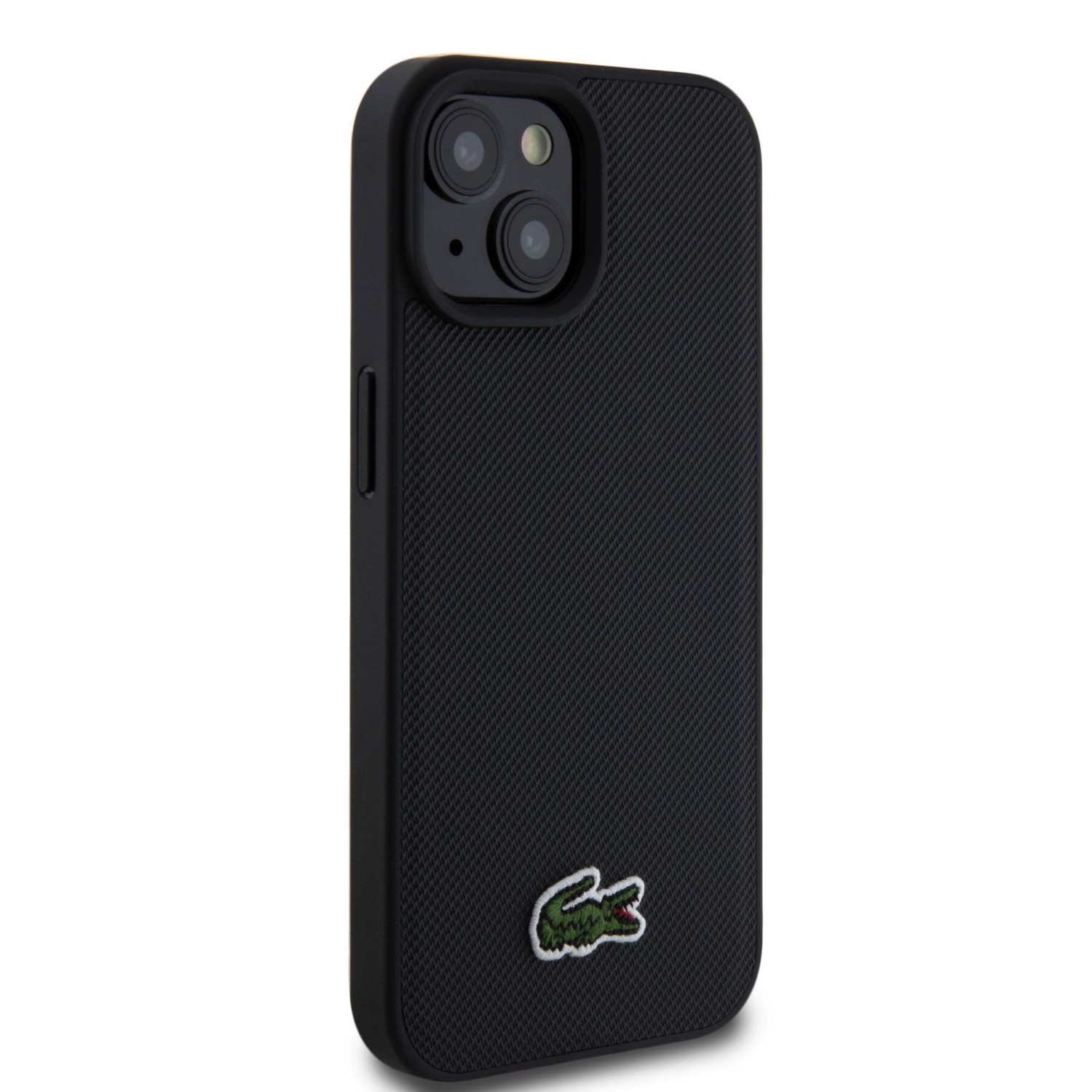 Lacoste Iconic Petit Pique Woven Logo Magsafe Zadní Kryt pro iPhone 15 Black