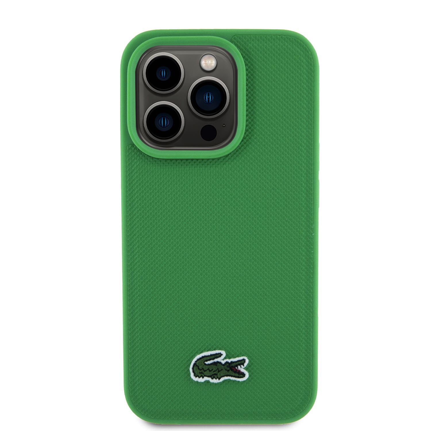 Lacoste Iconic Petit Pique Woven Logo Magsafe Zadní Kryt pro iPhone 15 Pro Max Green