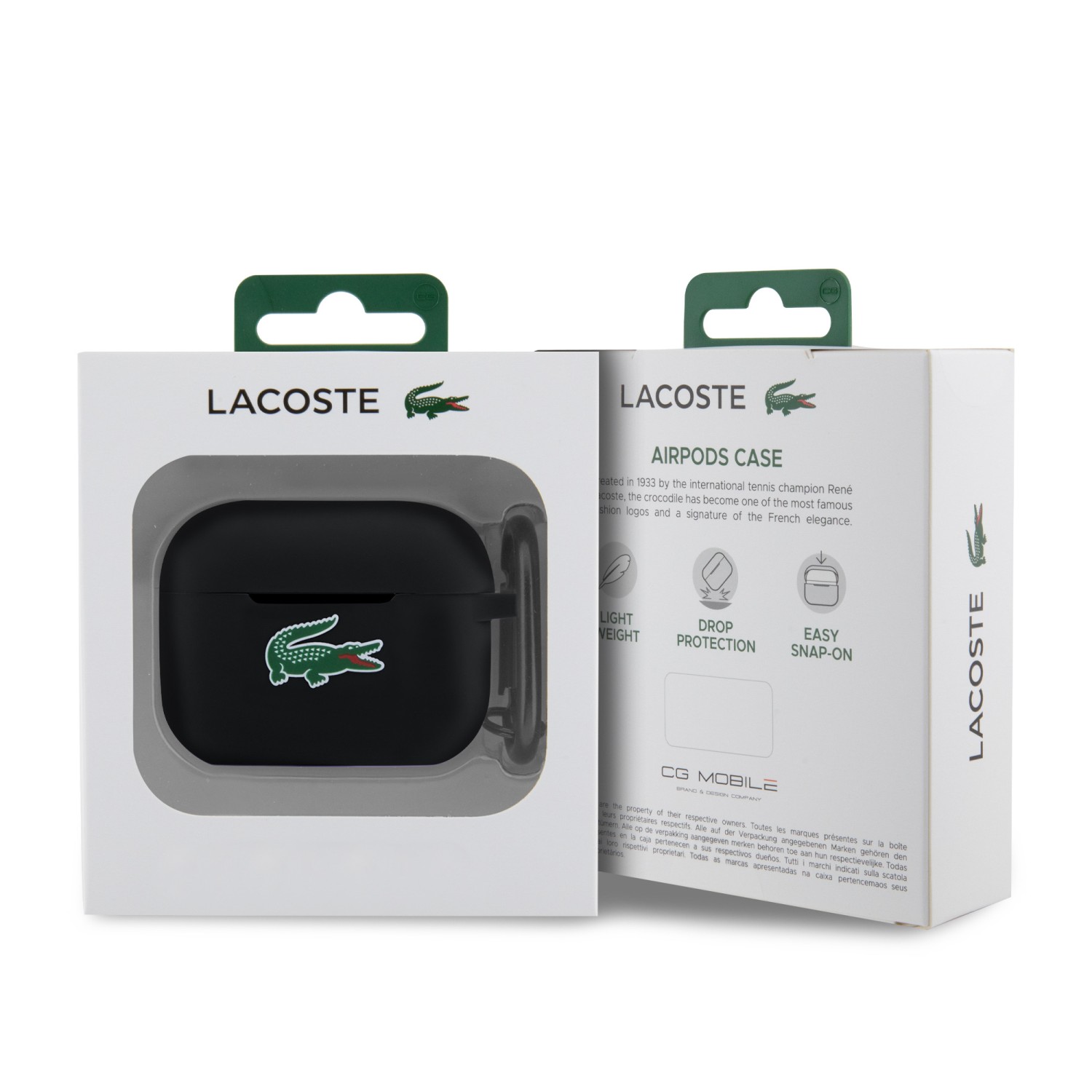 Lacoste Liquid Silicone Croc Logo Pouzdro pro AirPods Pro 2 Black