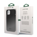 Lacoste Liquid Silicone Glossy Printing Logo Kryt pro iPhone 13 mini Black