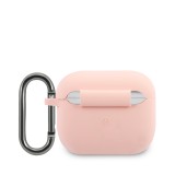 Lacoste Liquid Silicone Glossy Printing Logo Pouzdro pro Airpods 3 Pink