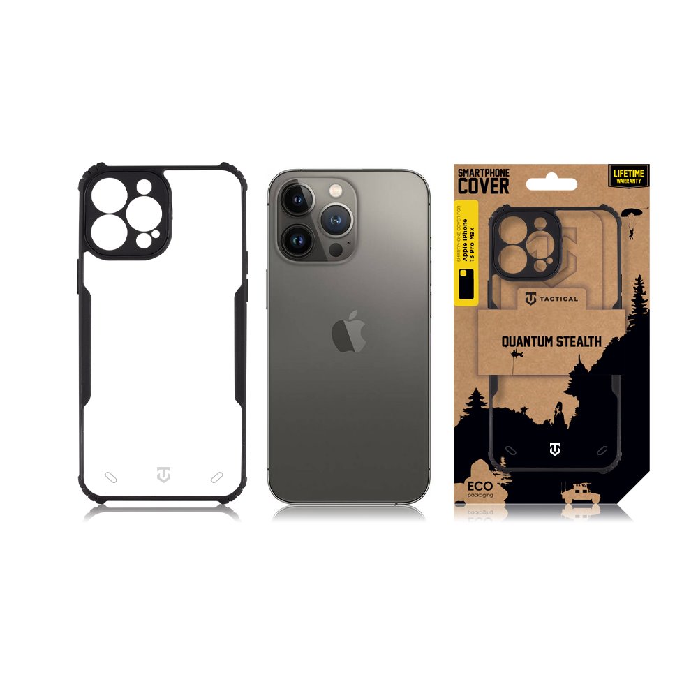 Tactical Quantum Stealth Kryt pro Apple iPhone 13 Pro Max Clear/Black 