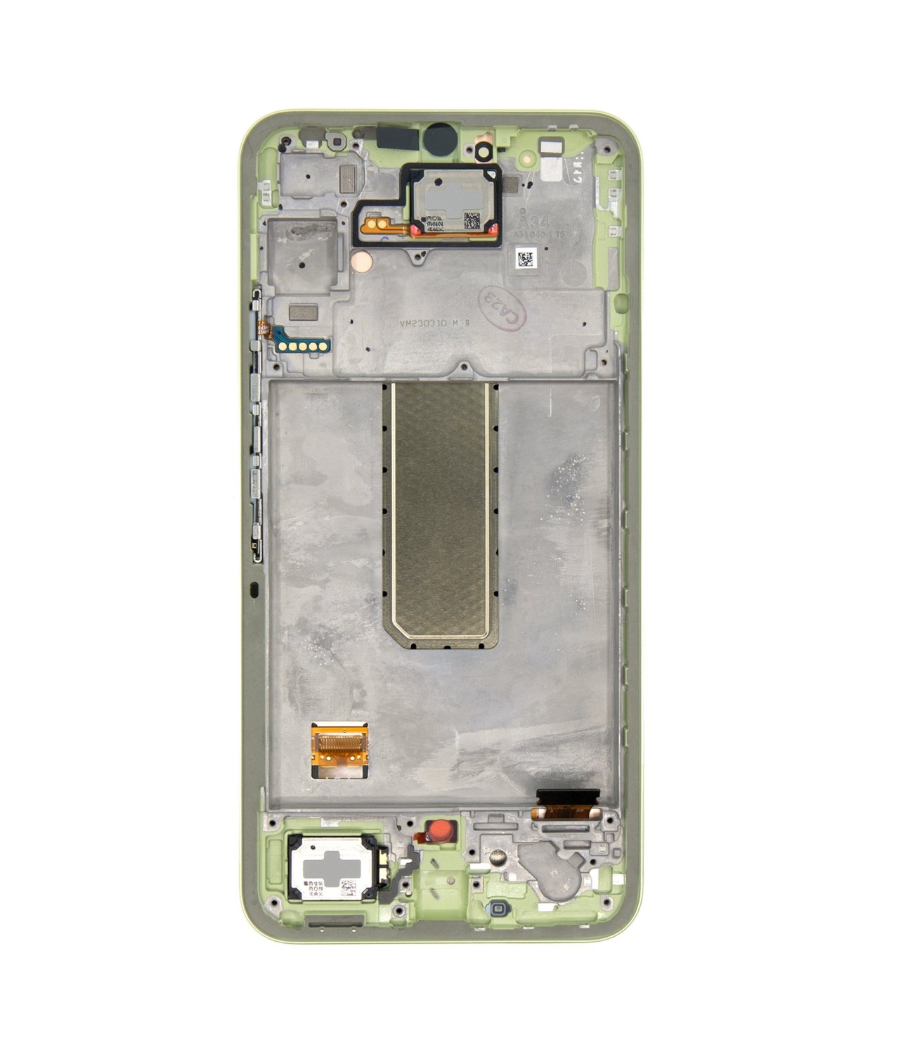 LCD + dotyk + predný kryt pre Samsung Galaxy A34 5G, awesome lime (Service Pack)