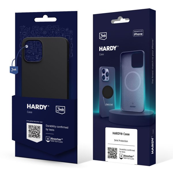 Kryt ochranný 3mk Hardy Silicone MagCase pro Apple iPhone 12, Black