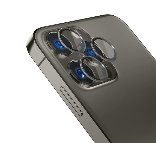 Tvrzené sklo 3mk Lens Pro ochrana kamery pro Apple iPhone 15 Pro Max, Graphite