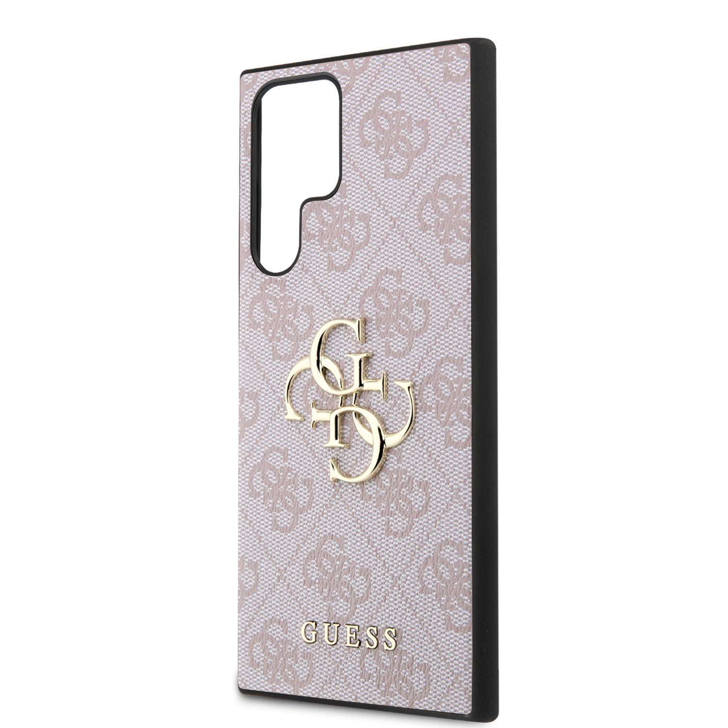 Zadní kryt Guess PU 4G Metal Logo pro Samsung Galaxy S24 Ultra, růžová